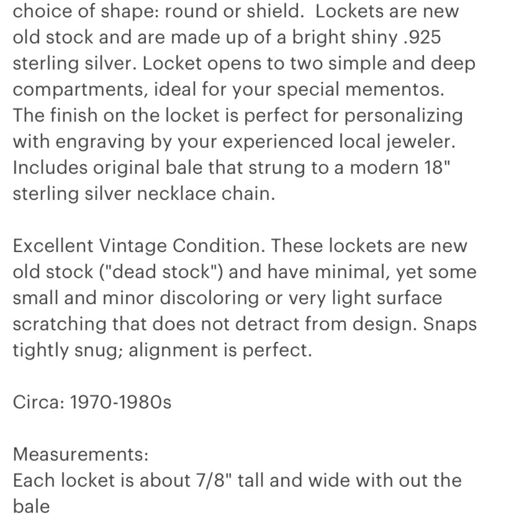 Vintage Puffy Locket Necklace / Sterling Silver - Picture 8 of 9